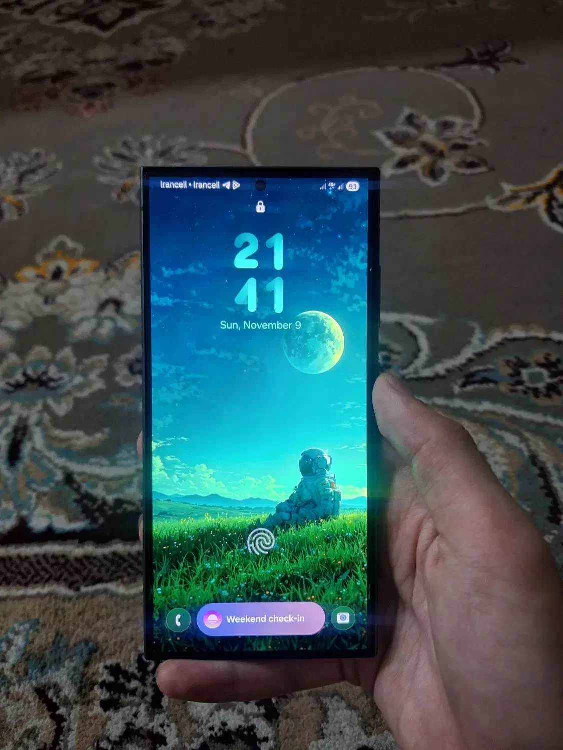 S24 ultra مشکی به همراه شارژر و گارد|موبایل|کرمانشاه, |دیوار