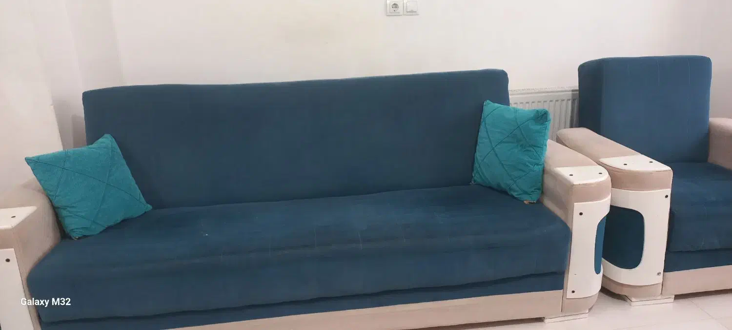 یک دست مبل راحتی تخت شو ۸نفره|مبلمان خانگی و میز عسلی|الوند, |دیوار