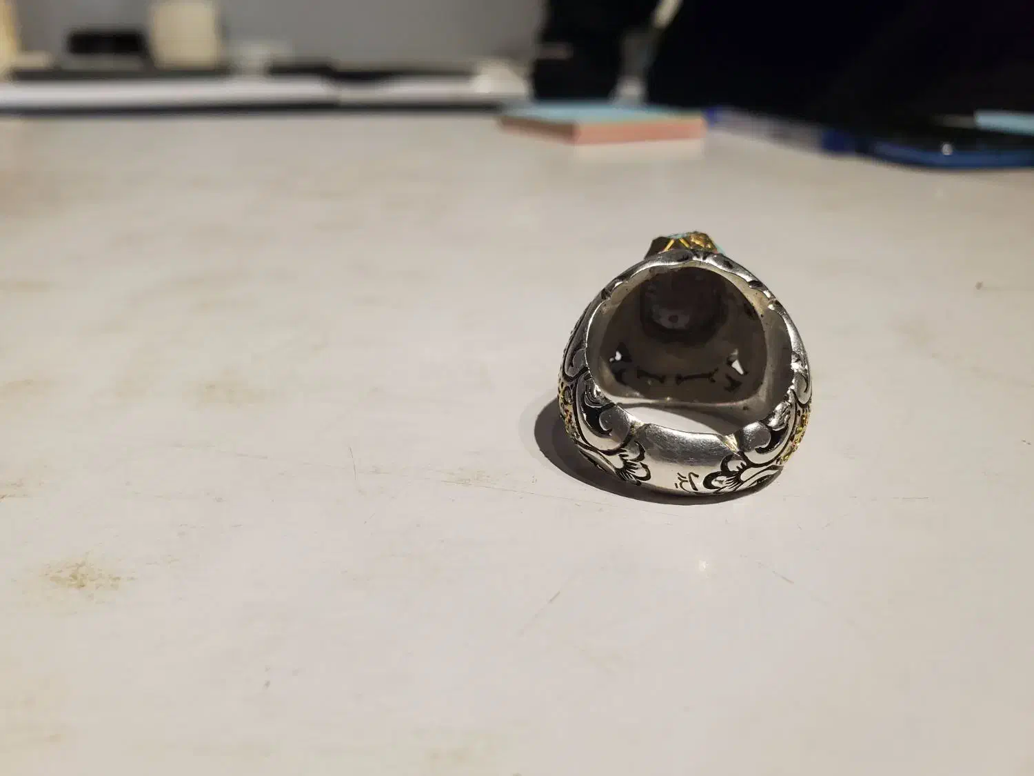 فروش انگشتر فیروزه نیشابور رکاب نقره دست‌ساز|کلکسیون اشیاء عتیقه|مشهد, شهید آوینی|دیوار