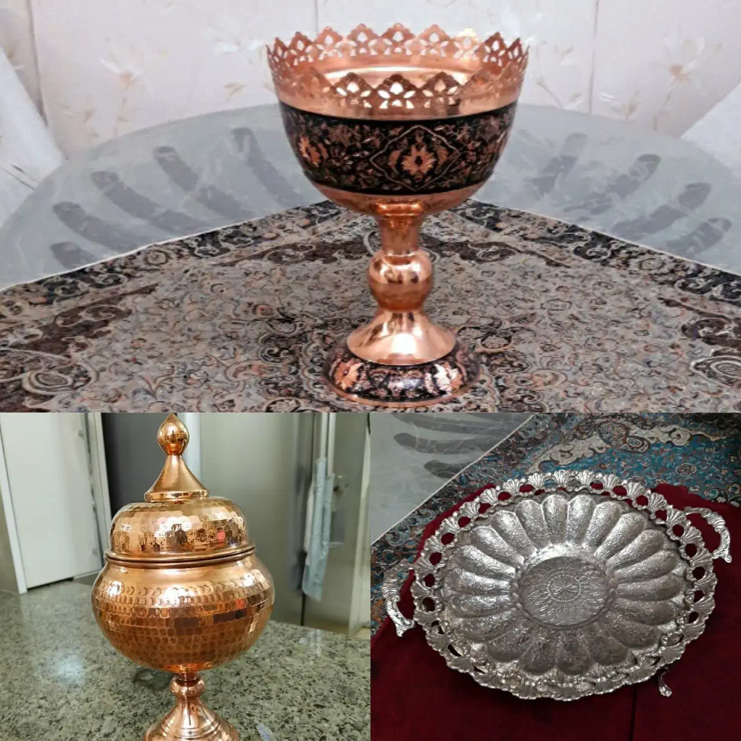 جام مسی الماس تراش آجیل میوه خوری نو|صنایع دستی و سایر لوازم تزئینی|تهران, ستارخان|دیوار