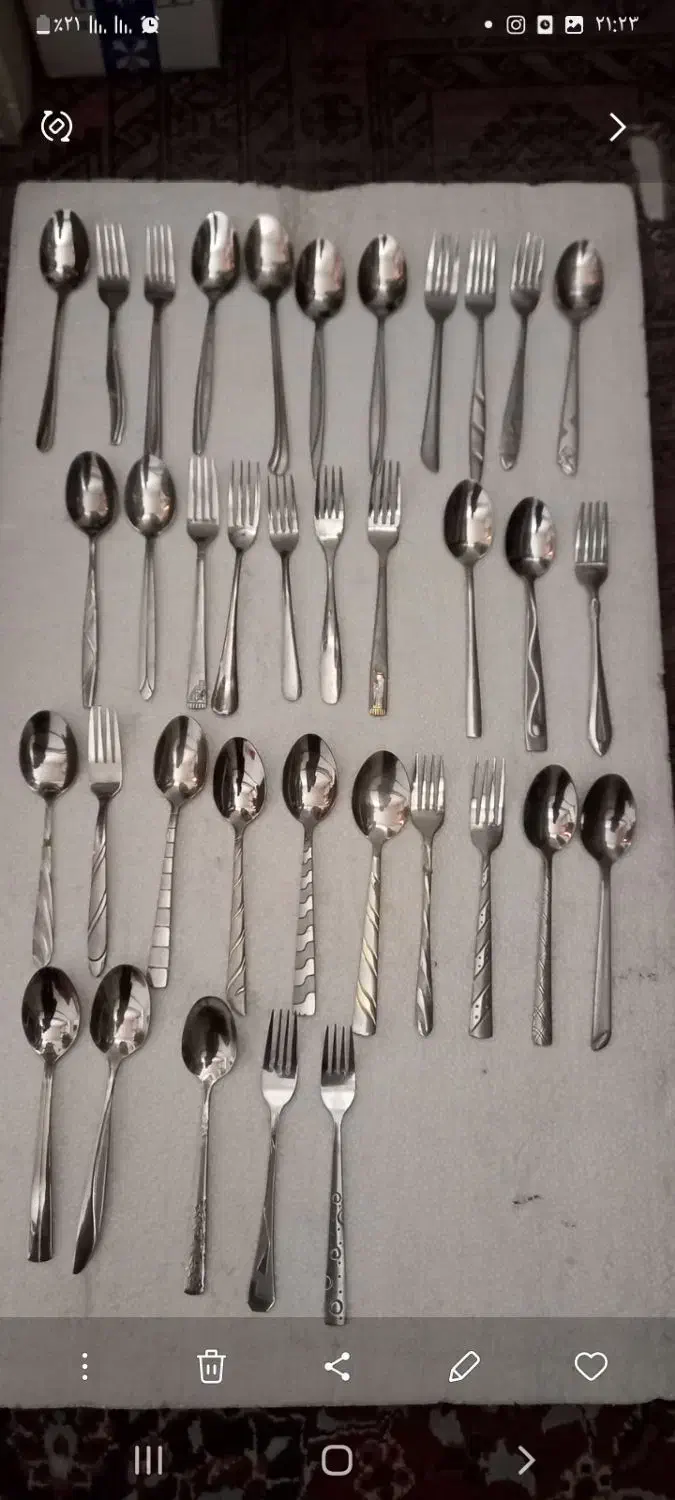 انواع قاشق غذا خوری|ظروف سرو و پذیرایی|اراک, |دیوار