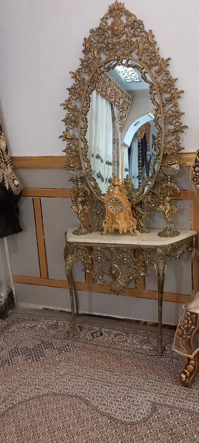 آینه کنسول وبوفه درحدنو|بوفه، ویترین، کنسول|صابری, |دیوار