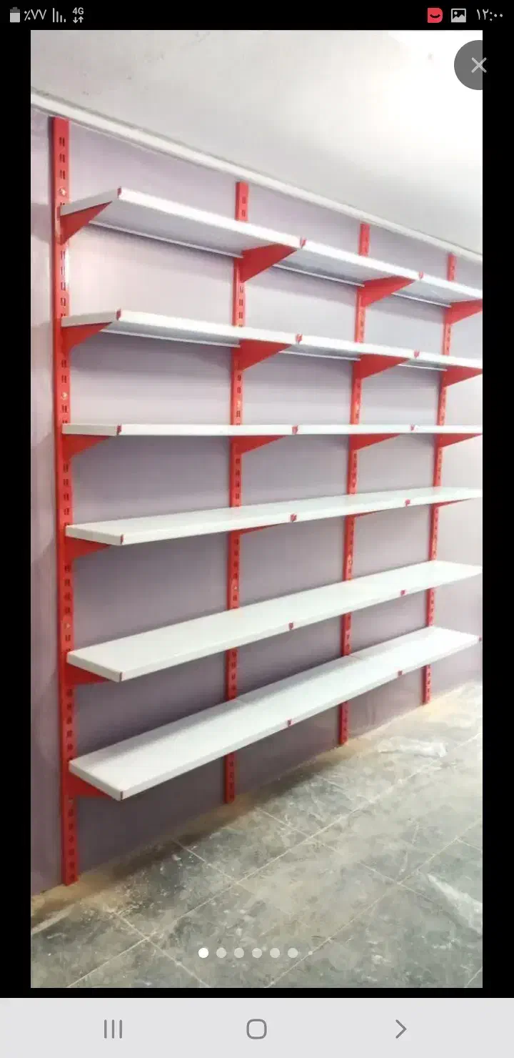 قفسه فلزی سفید پایه قرمز|فروشگاه و مغازه|جوادآباد, |دیوار