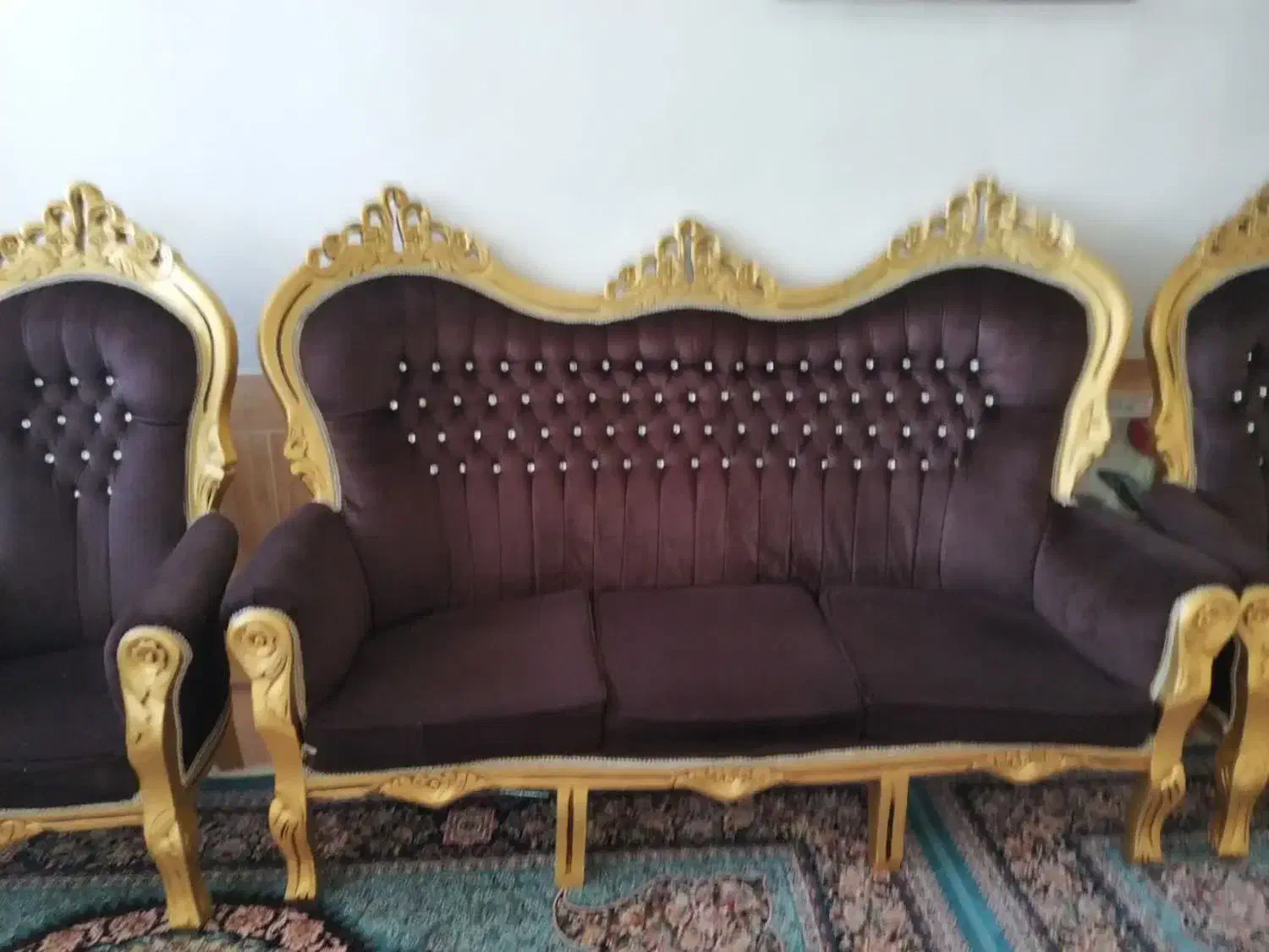 مبل نه نفره به همراه میز|مبلمان خانگی و میز عسلی|گناباد, |دیوار