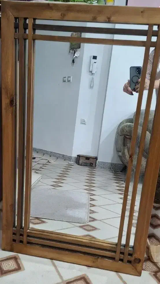 فروش آینه با قاب چوبی|آینه|جم, |دیوار