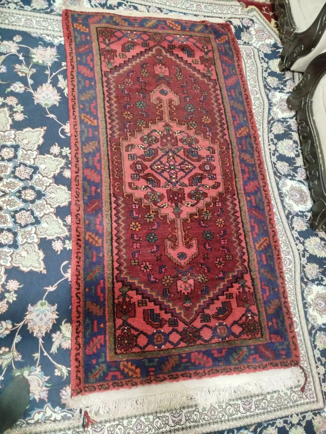 ۴عدد قالیچه قدیمی  دست بافت|فرش|اقبالیه, |دیوار