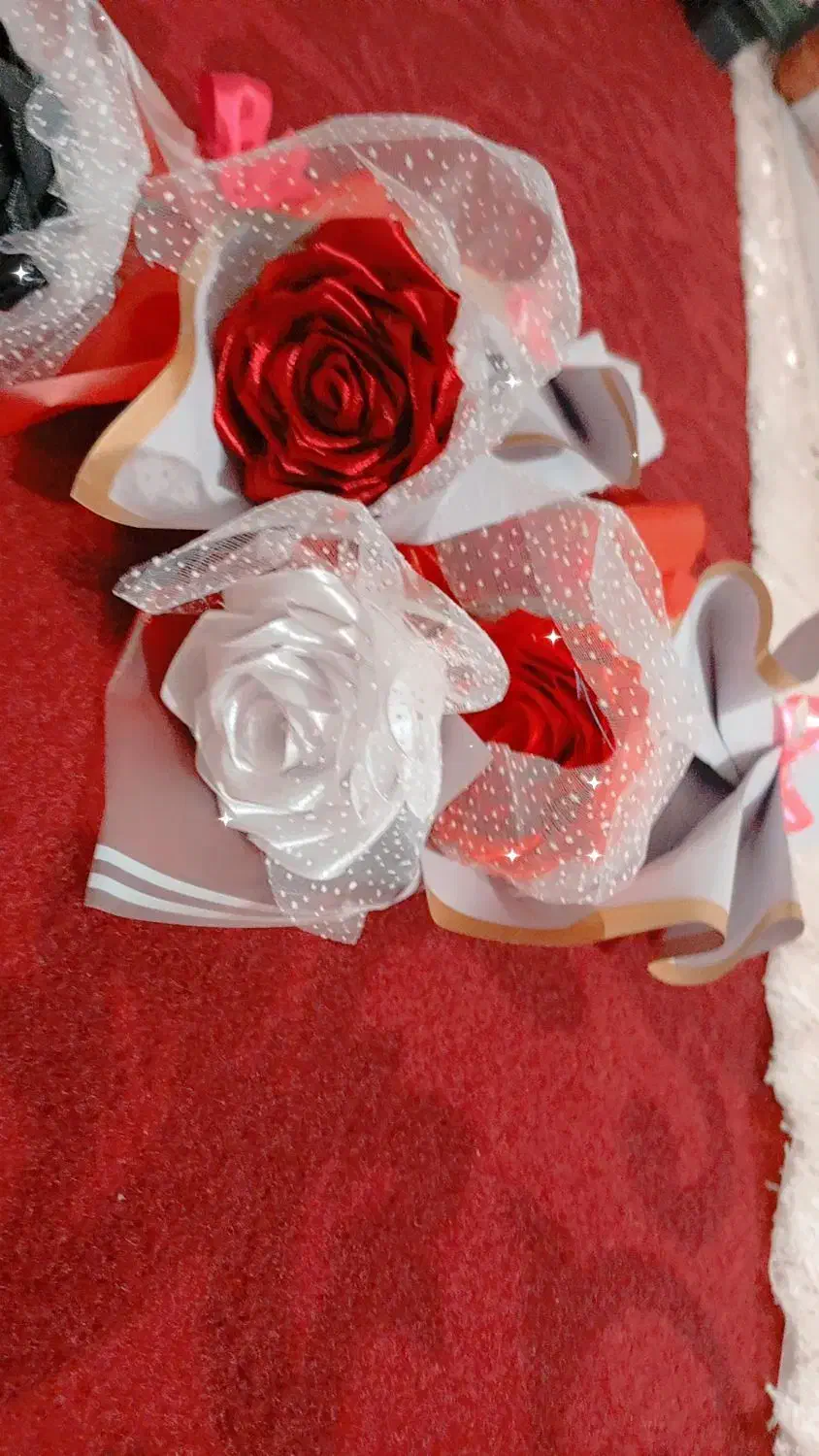 گل های روبانی|گل مصنوعی|فیروزآباد (فارس), |دیوار