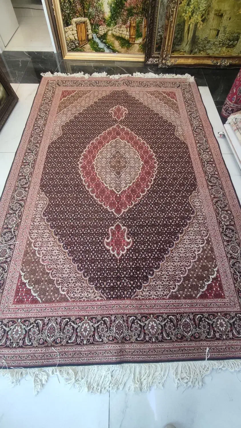 جفت فرش 6متری. نقشه ماهی. 40رج|فرش|تهران, پونک|دیوار