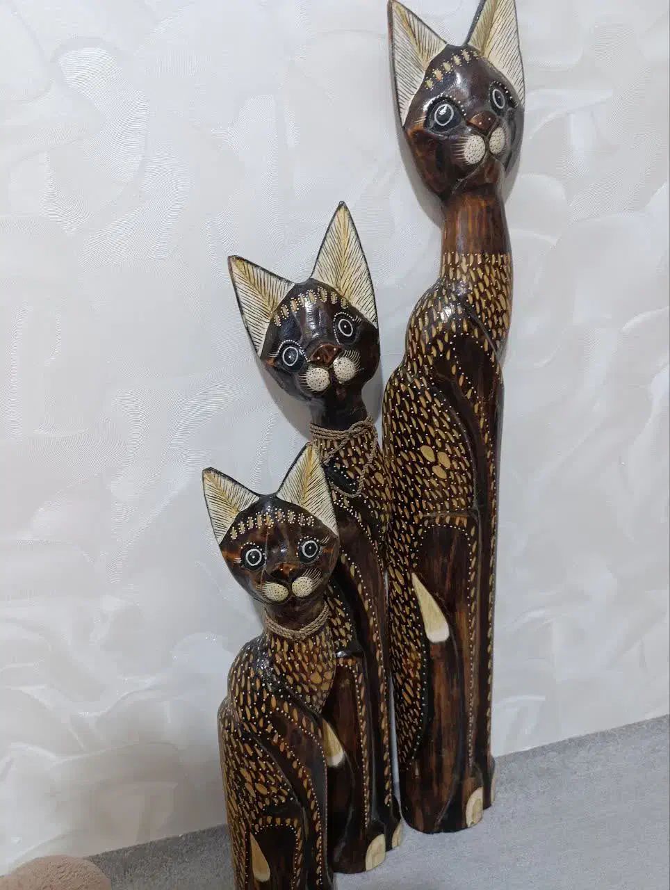 مجسمه گربه چوبی|مجسمه، تندیس، ماکت|مشهد, امیریه|دیوار