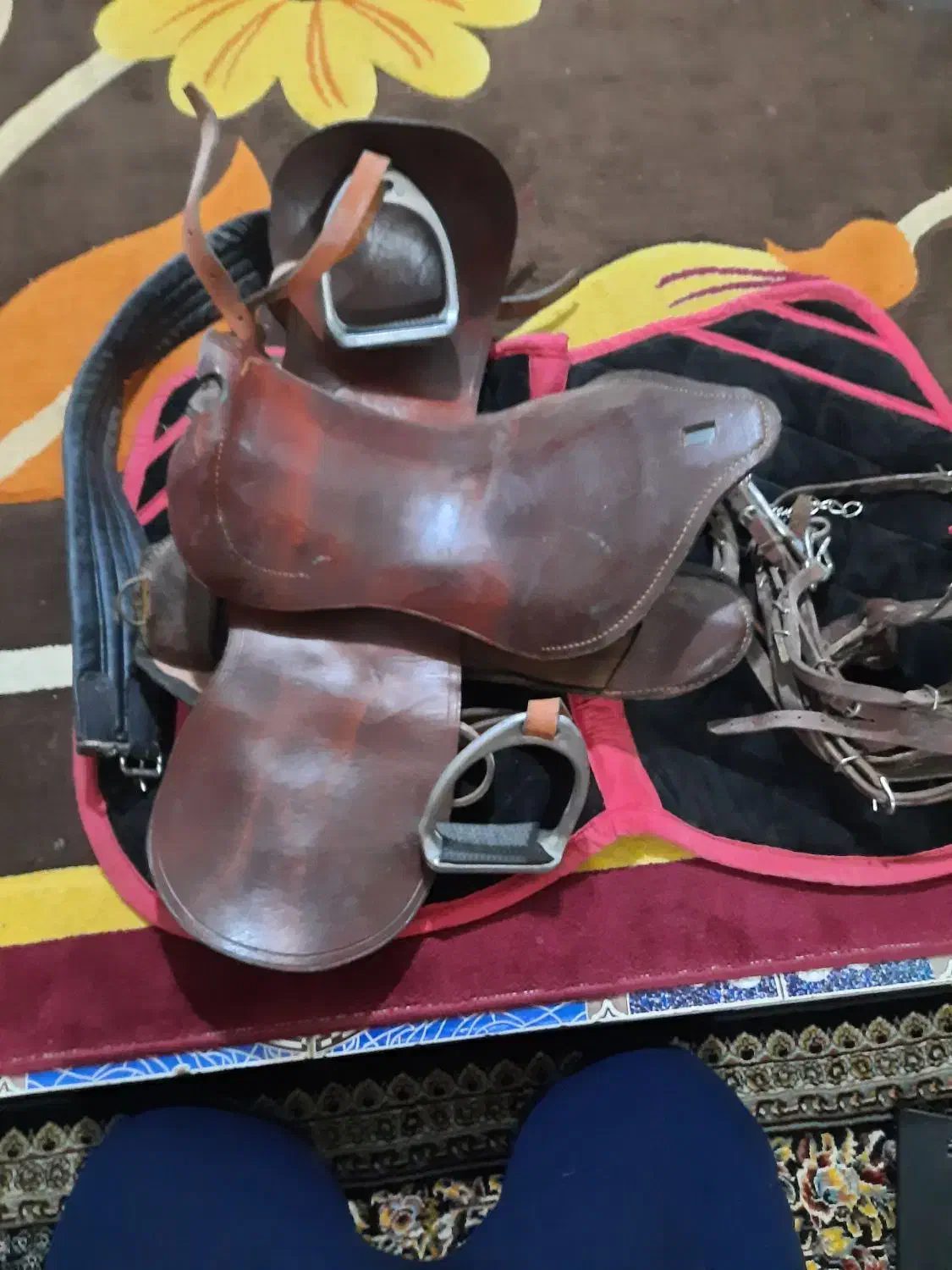 زین اسب تمام چرم|اسب و تجهیزات اسبسواری|مشگین شهر, |دیوار