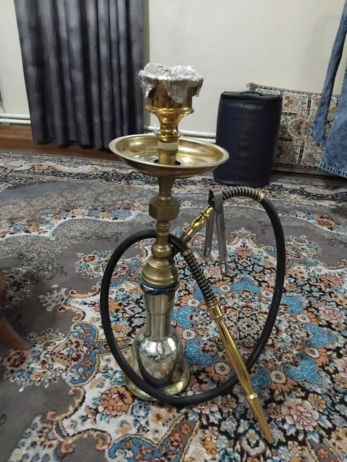 قلیان برنجی طلایی|کلکسیون و سرگرمی|رشت, علی آباد|دیوار