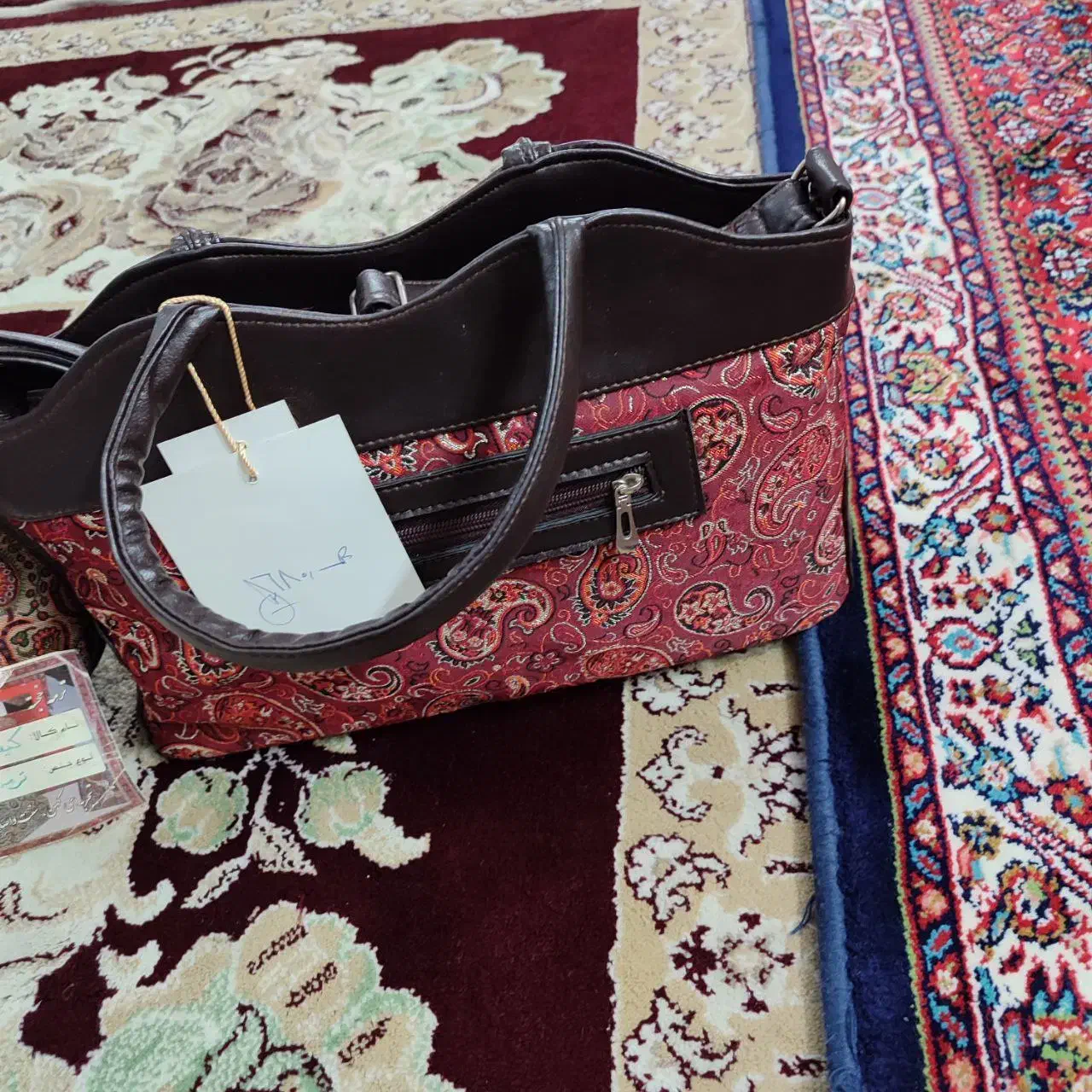 دو عدد کیف از جنس ترمه|کیف، کفش، کمربند|زنجان, |دیوار