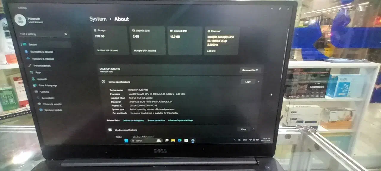 لپ تاپ استوک اروپایی Dell Precision 5510|رایانه همراه|اردبیل, |دیوار