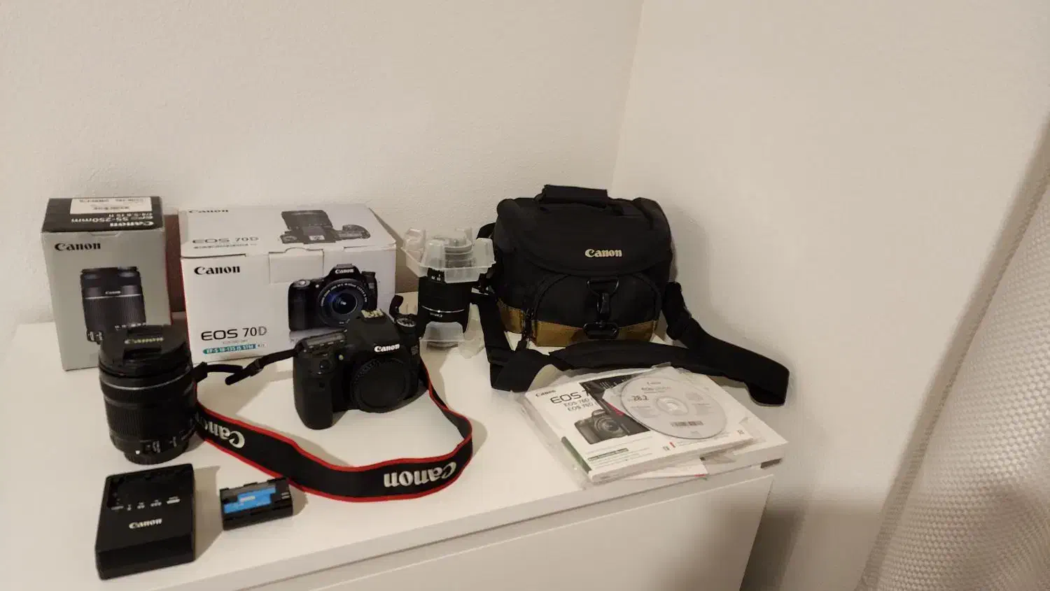 دوربین کانن ۷۰ دی canon 70D با همراه لنز اضافی|دوربین عکاسی و فیلم‌برداری|تهران, سیمای ایران|دیوار