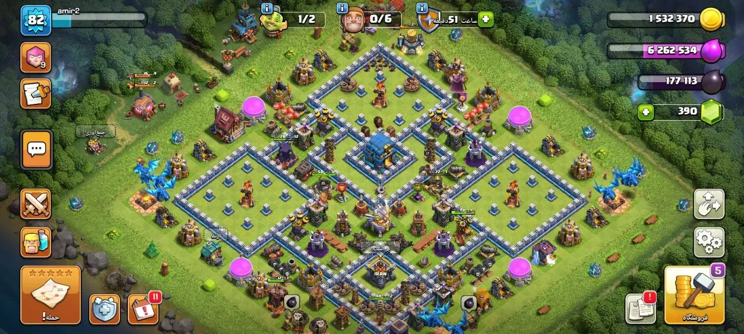 اکانت کلش اف کلنز تان ۱۲|کنسول، بازی ویدئویی و آنلاین|جیرفت, |دیوار