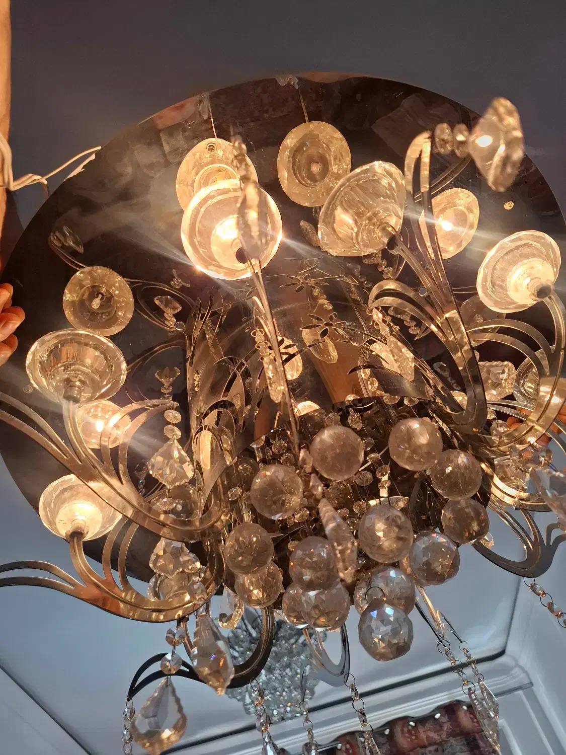 فروش لوستر استیل( همراه با کنترل )|لوستر و چراغ آویز|اصفهان, لنبان|دیوار