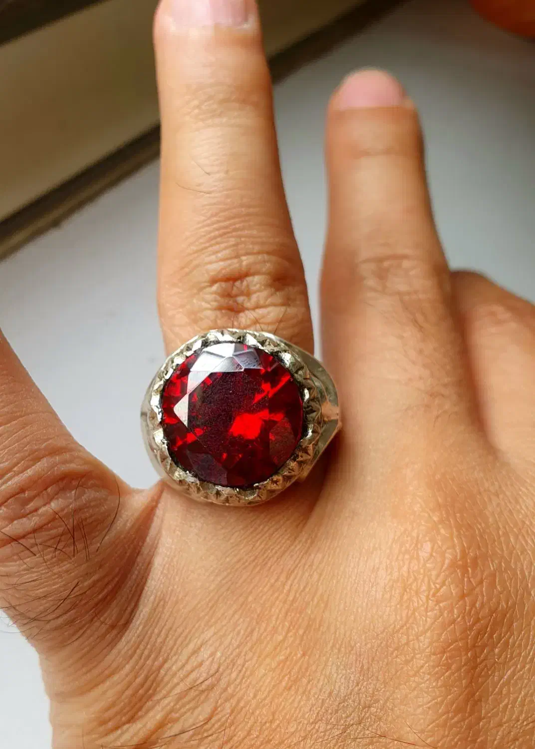 گارنت پایروپ ۲۰ قیراط رکاب نقره|جواهرات|تهران, سازمان برنامه جنوبی|دیوار