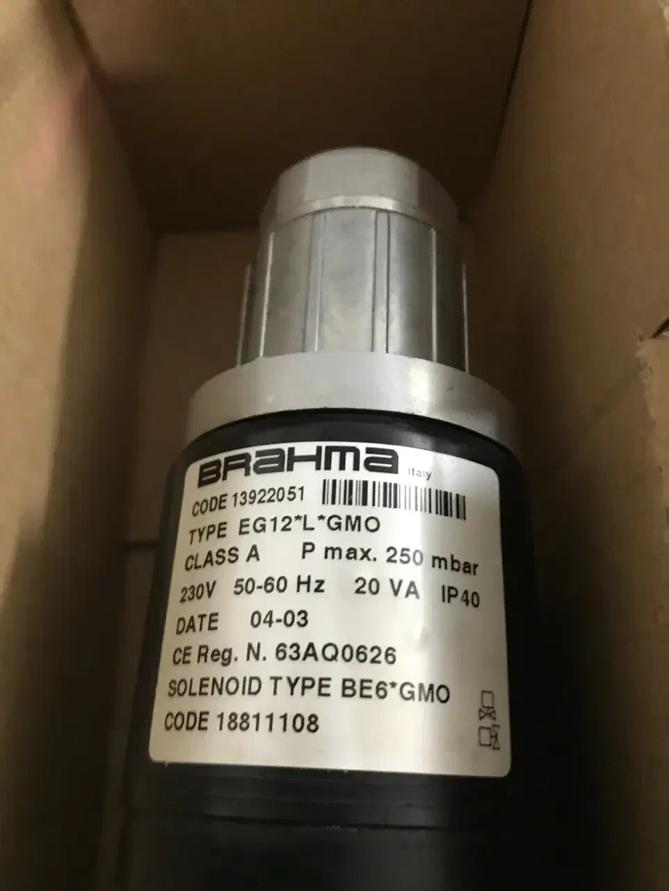 شیر برقی برهما اصل ایتالیا آکبند|آبگرمکن، پکیج، شوفاژ|تهران, خاک سفید|دیوار