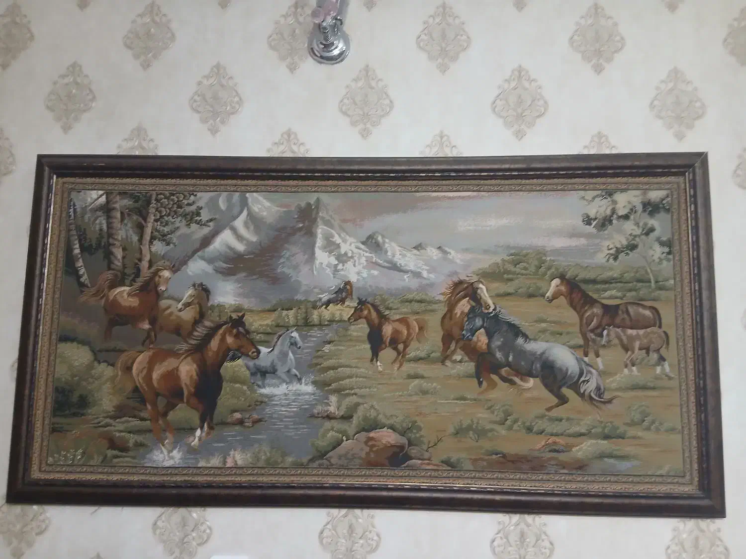 فروش دو عدد تابلو متری یزدی|تابلو فرش|کرمان, |دیوار