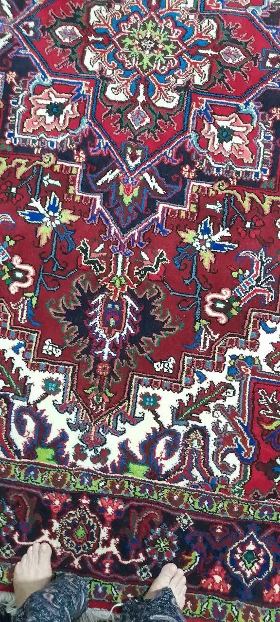 5 عدد فرش دستباف ایرانی از جنس هریس طبیعی|فرش|میانه, |دیوار