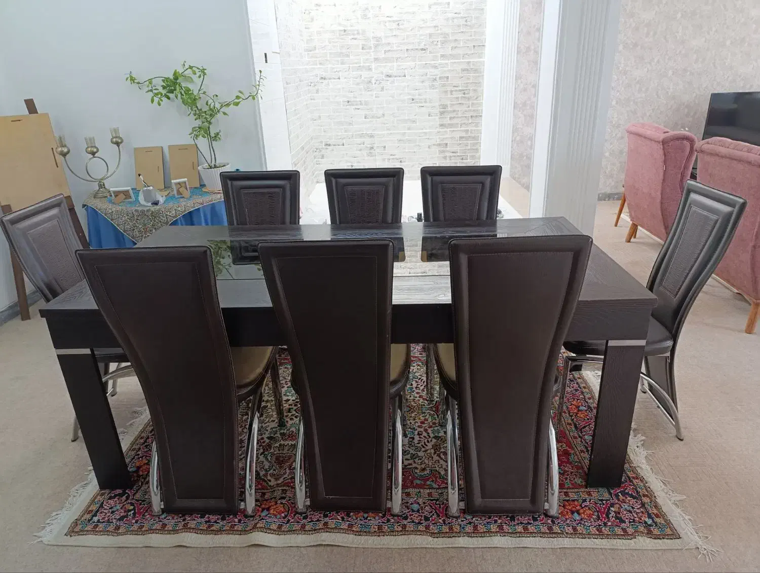 میز ناهارخوری ۸نفره برند REAL|میز و صندلی غذاخوری|شیراز, شهرک گلستان|دیوار