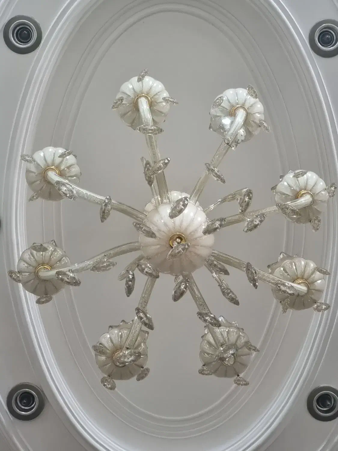 لوستر ۸ شاخه کریستالی|لوستر و چراغ آویز|قم, شهرک قدس|دیوار