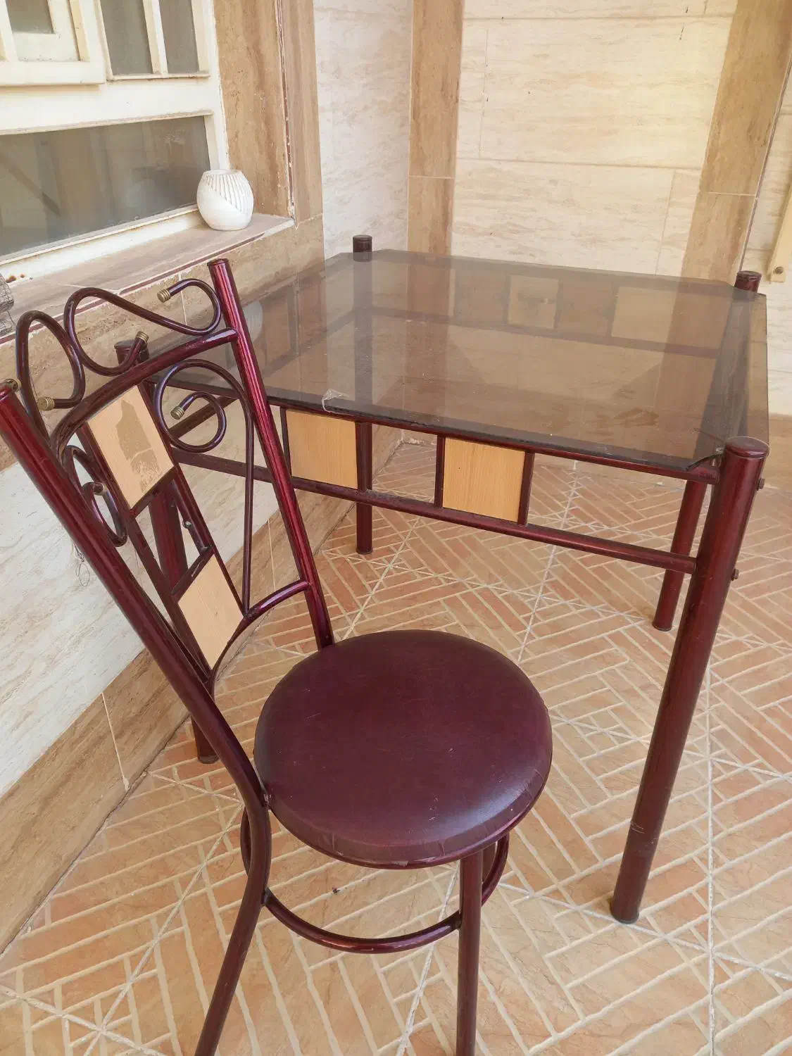 میز وصندلی فلزی|میز و صندلی غذاخوری|برازجان, |دیوار