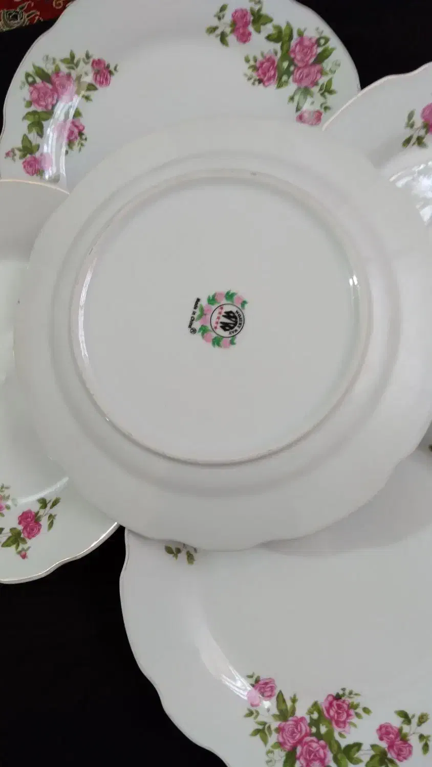 فروش ۱۲ عدد پیش دستی گل سرخی|ظروف سرو و پذیرایی|امیدیه, |دیوار