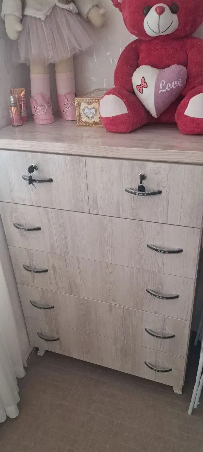 دراور نو  کرمی رنگ ۶کشویی|جاکفشی، کمد، دراور|سهند, |دیوار