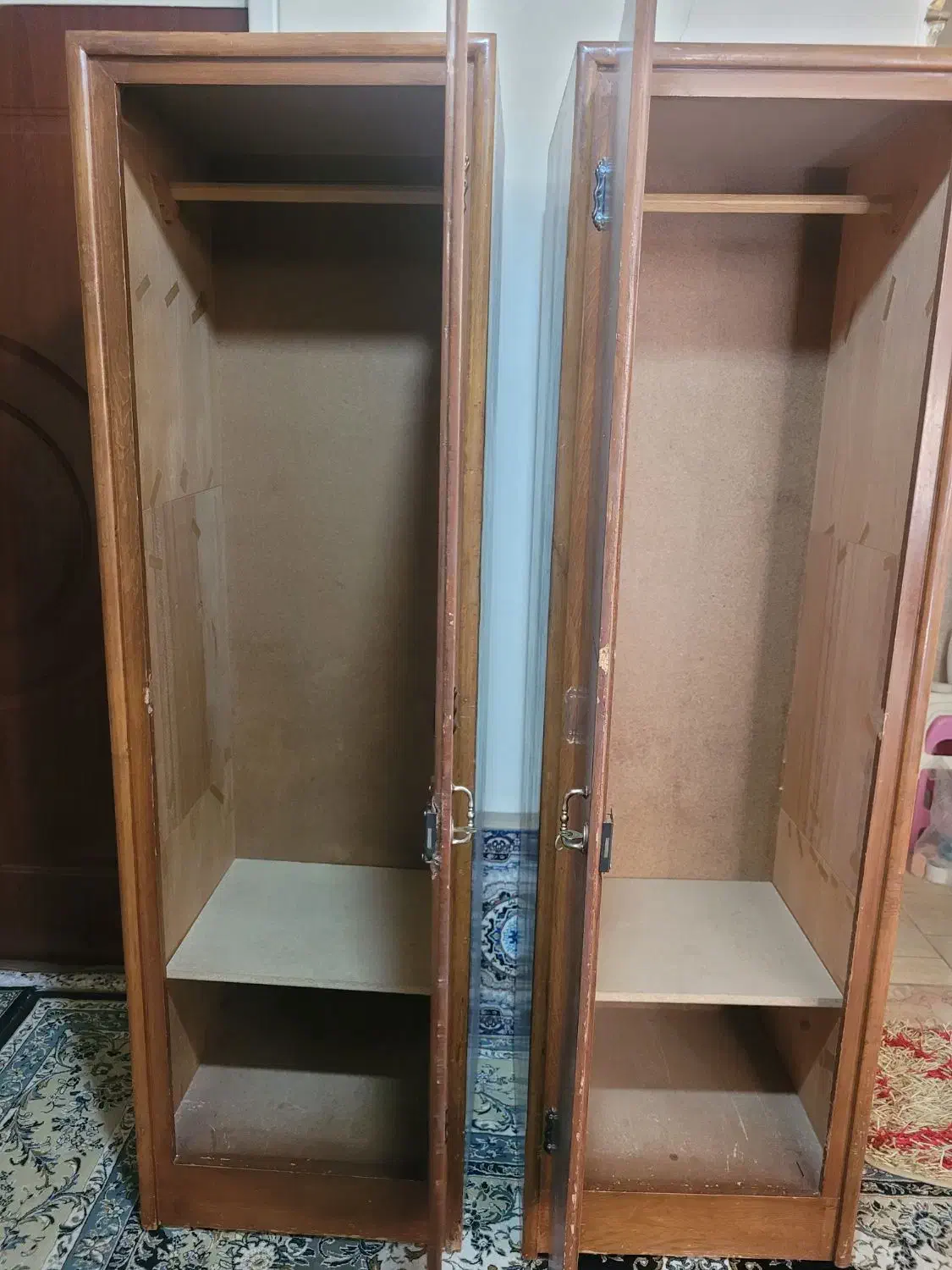 ست کمد دو قلوی چوبی|جاکفشی، کمد، دراور|شیراز, پودنک|دیوار