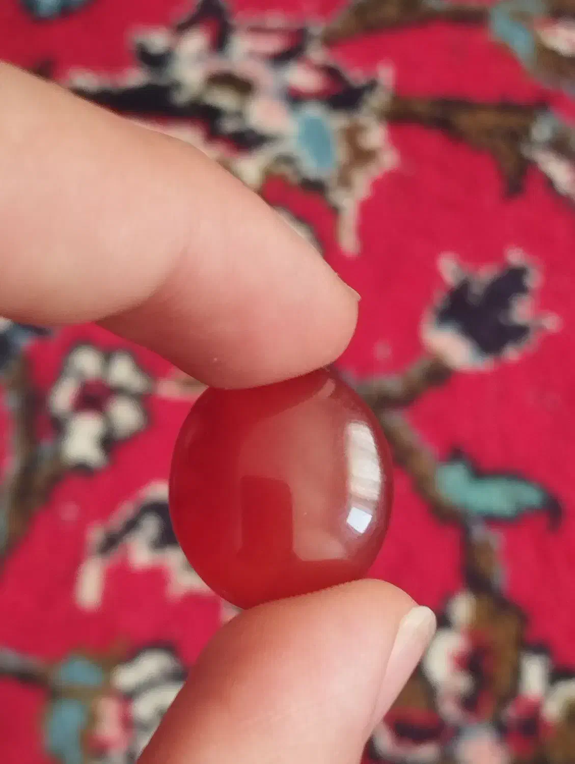 نگین انگشتری عقیق یمن قرمز اصل واراداتی|جواهرات|قم, گلزار|دیوار