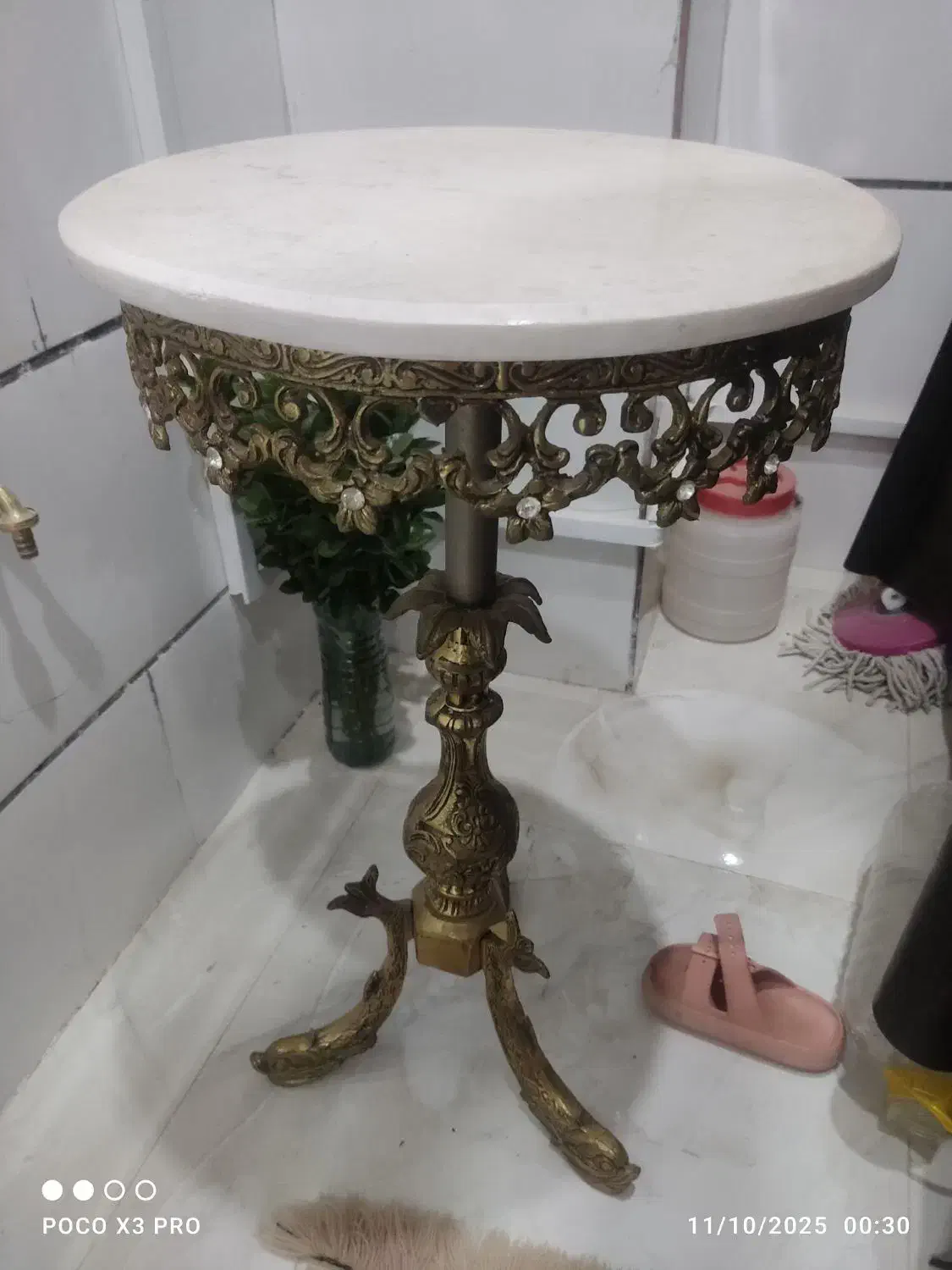 میز تلفن برنجی (سنگین)|میز تلفن|نسیم‌شهر, |دیوار