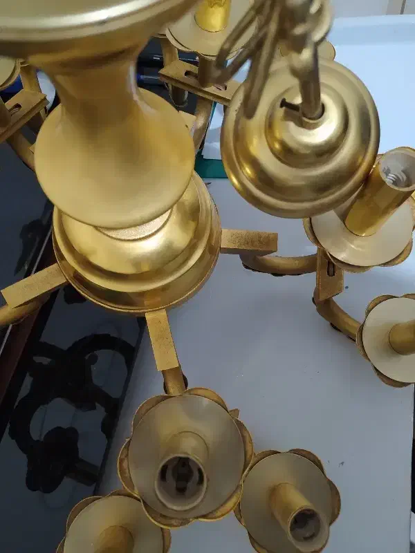 چراغ آویز پانزده شاخه|لوستر و چراغ آویز|میانه, |دیوار