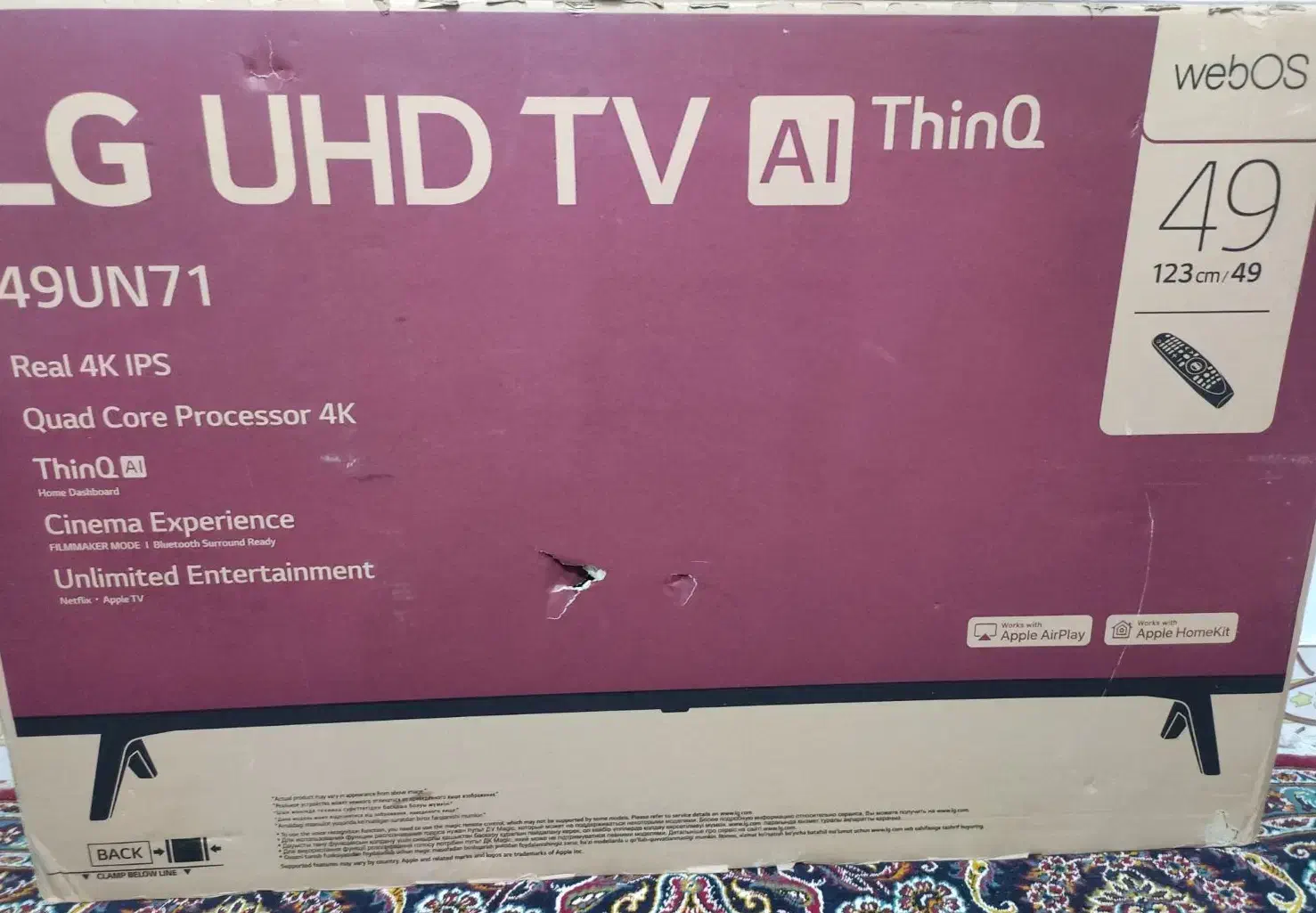 تلویزیون 49 هوشمند الجی|تلویزیون و پروژکتور|بجنورد, |دیوار