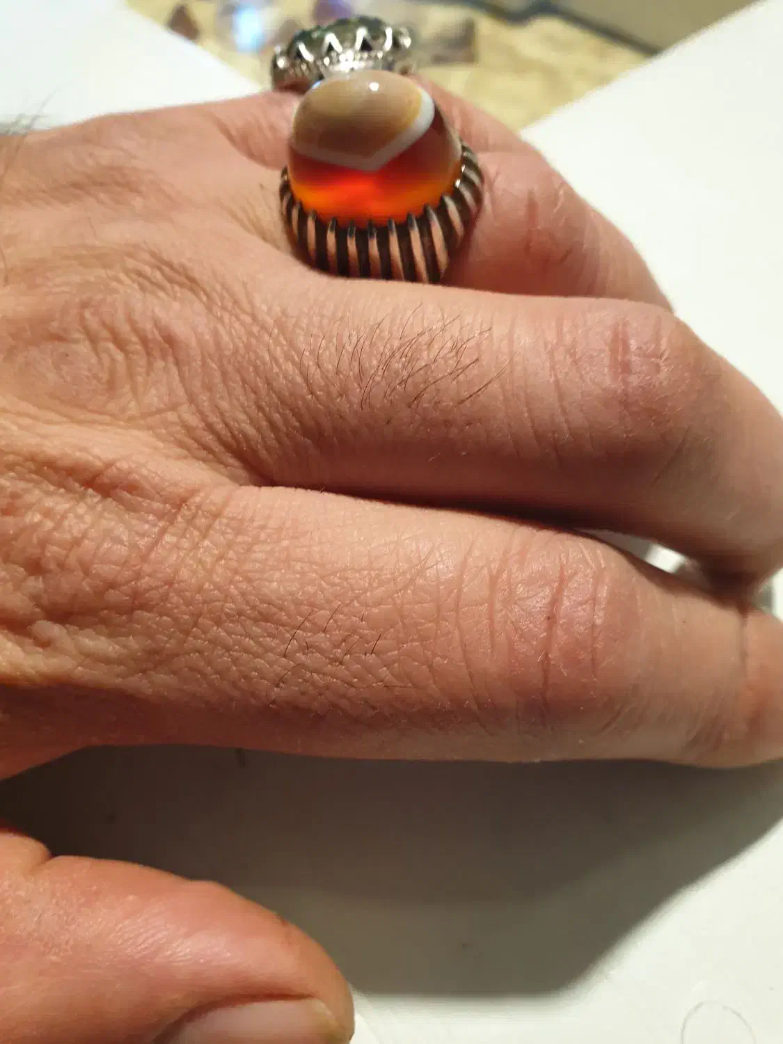 انگشتر۳پوست لامپی|جواهرات|رودهن, |دیوار