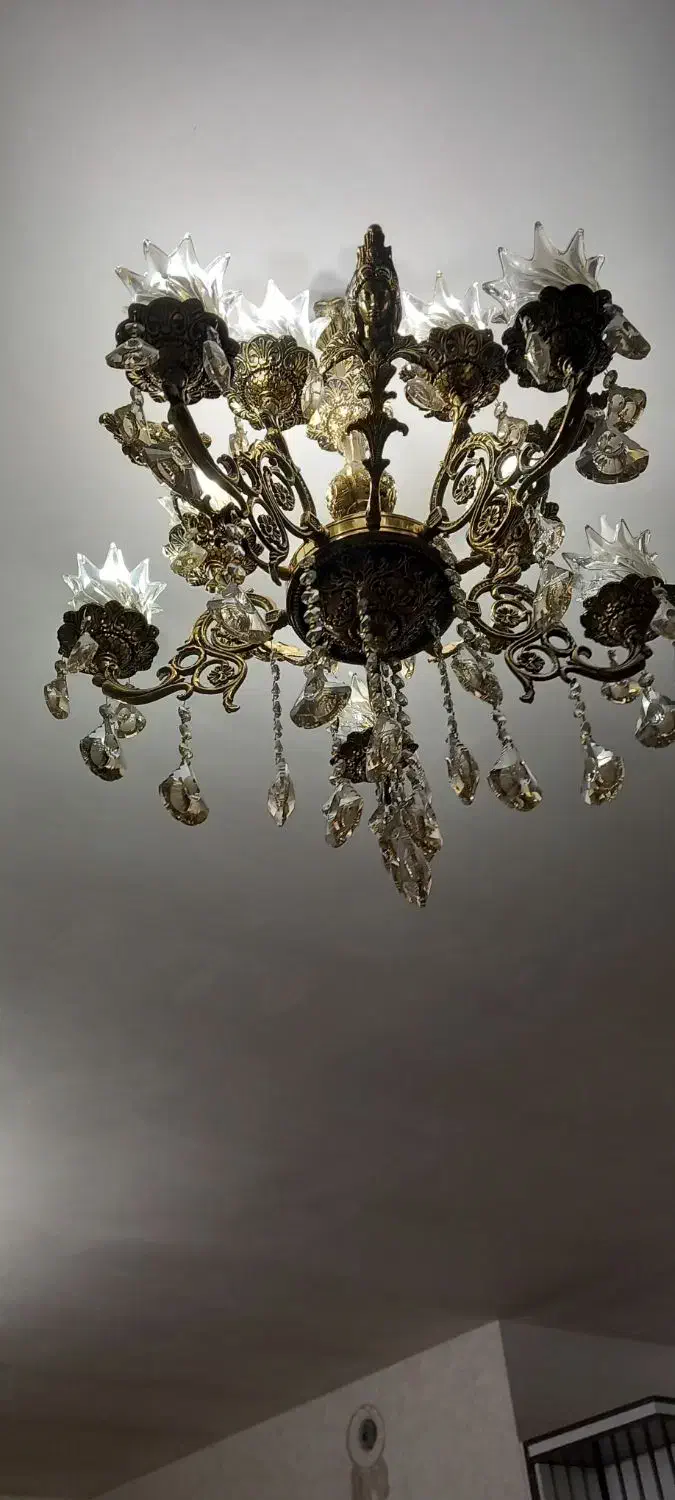 لوستر برنز|لوستر و چراغ آویز|تبریز, |دیوار