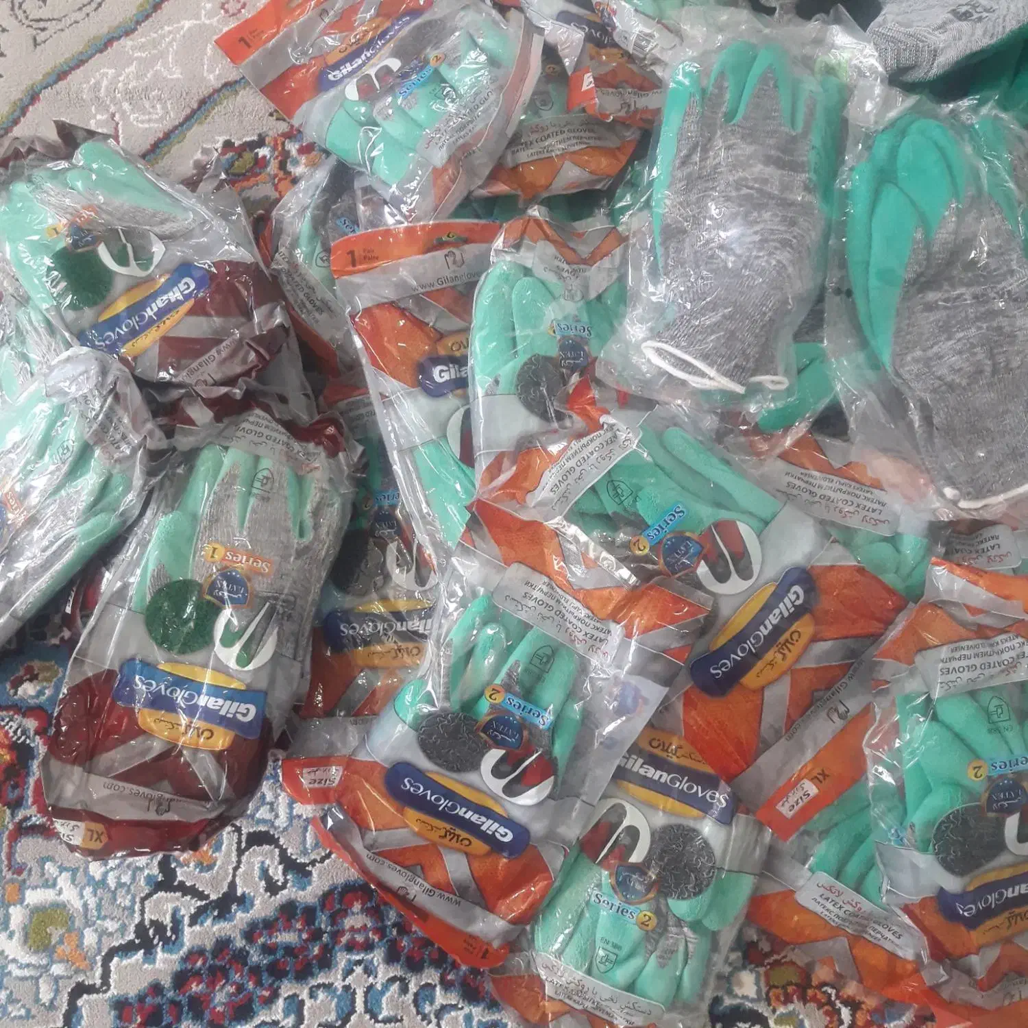 ۷۲جفت دستکش ضخیم لاتکس زیر قیمت|ابزارآلات|میانه, |دیوار