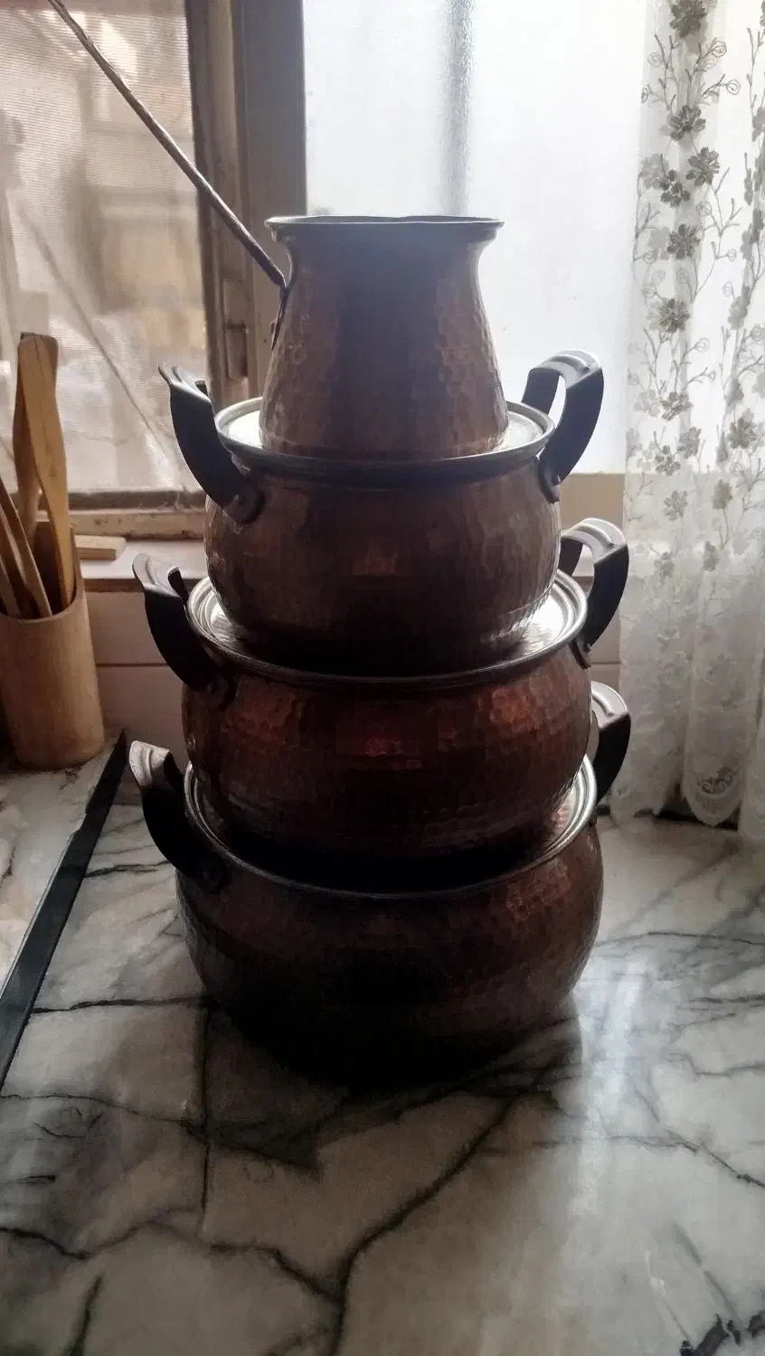 چهار عدد قابلمه مسی با یه شیر جوش|ظروف پخت‌وپز|پاکدشت, پاکدشت (مامازند)|دیوار