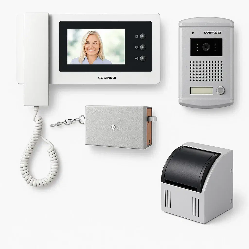 پک آیفون تصویری کوماکس لمسی ۴.۳ اینچ|مصالح و تجهیزات ساختمان|شیراز, تحویلی|دیوار