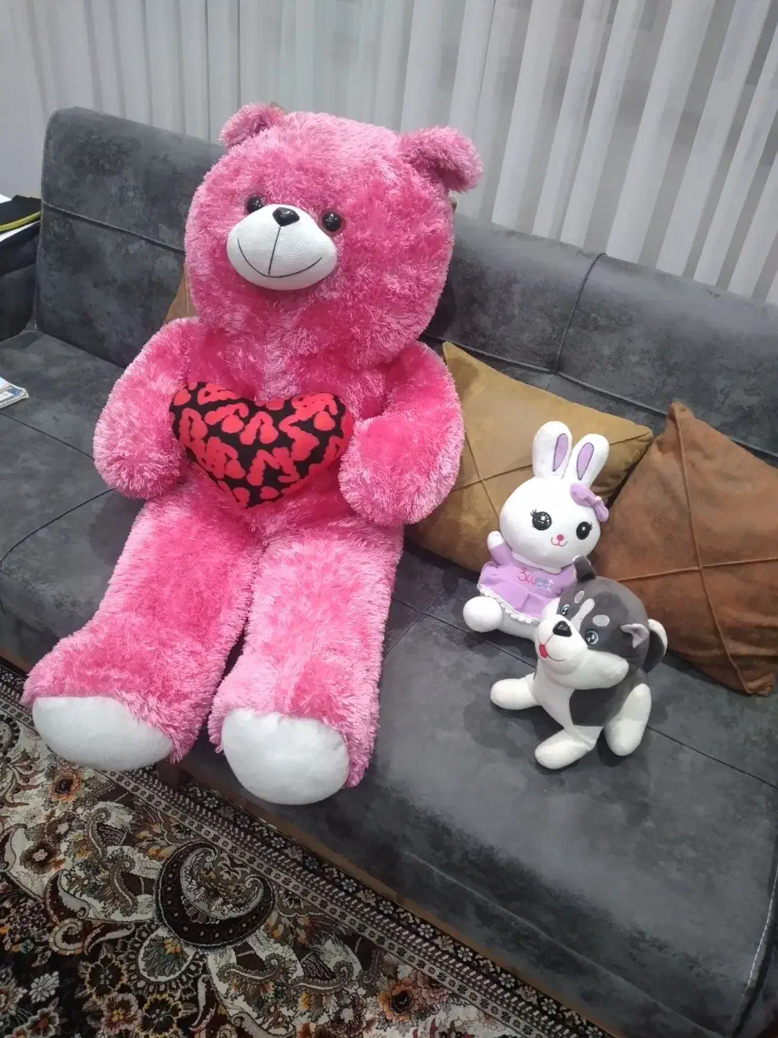 فروش ۳عدد عروسک خیلی قشنگ خرس بزرگ و خرگوش و سک|اسباب‌‌بازی|ساری, |دیوار