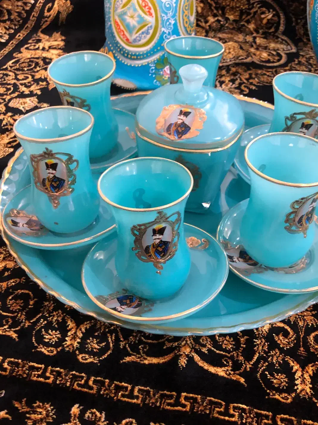 ست ۱۷پارچه‌شاه عباسی/چایخوری /شیشه قلیان/گلدان|صنایع دستی و سایر لوازم تزئینی|تهران, سعادت‌آباد|دیوار