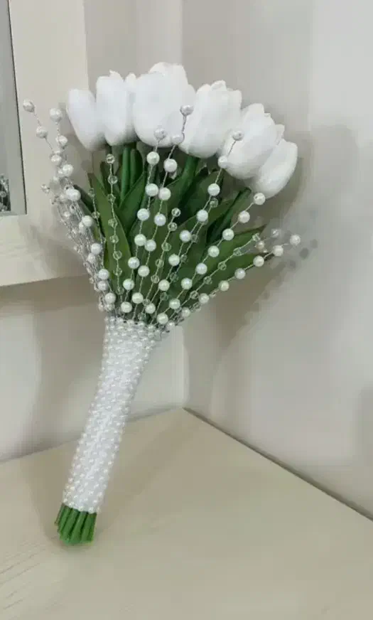 ست بله برون و دسته گل عروس|صنایع دستی و سایر لوازم تزئینی|کشاورز, |دیوار