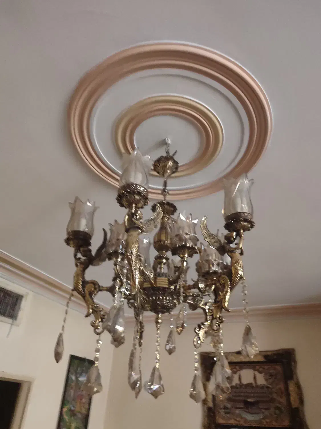 لوستر 10شاخه|لوستر و چراغ آویز|بهارستان, |دیوار