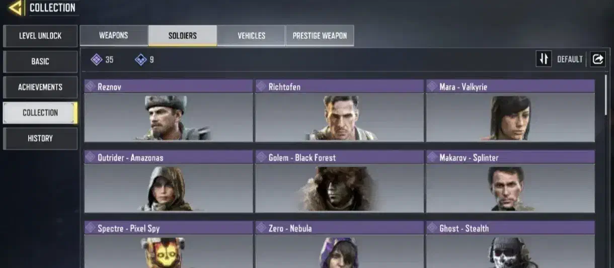 اکانت کالاف کریم لجند|کنسول، بازی ویدئویی و آنلاین|صدرا-فارس, فاز ۱|دیوار