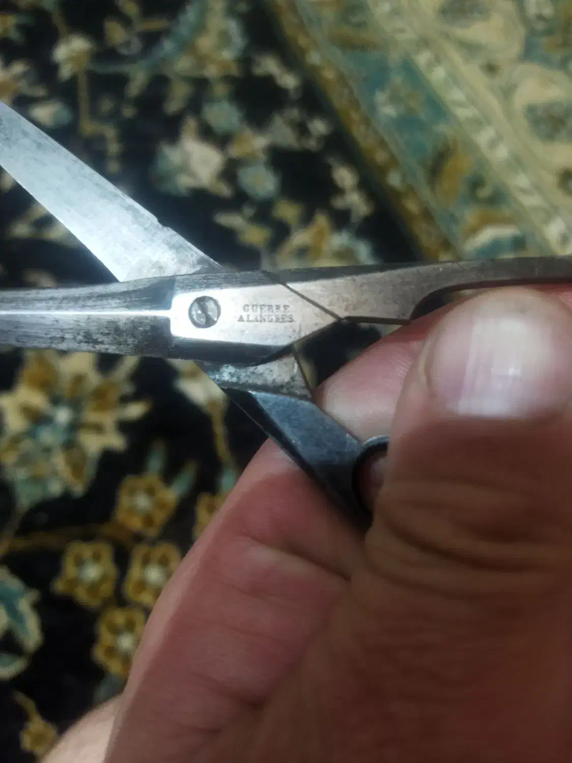 قیچی قلمدون قدیمی عتیقه مهردار|کلکسیون اشیاء عتیقه|کرمانشاه, |دیوار