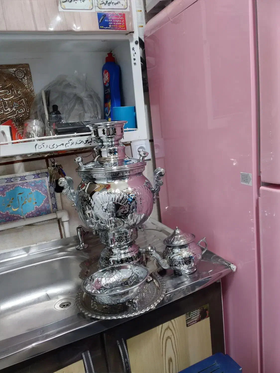 سماور گازی ۶ لیتری ست کامل طغیان زیر قیمت|سماور، چایساز، قهوهساز|پرند, فاز ۲|دیوار