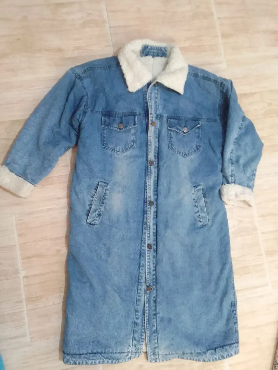 کاپشن جین هودی دورس|لباس|بجنورد, |دیوار