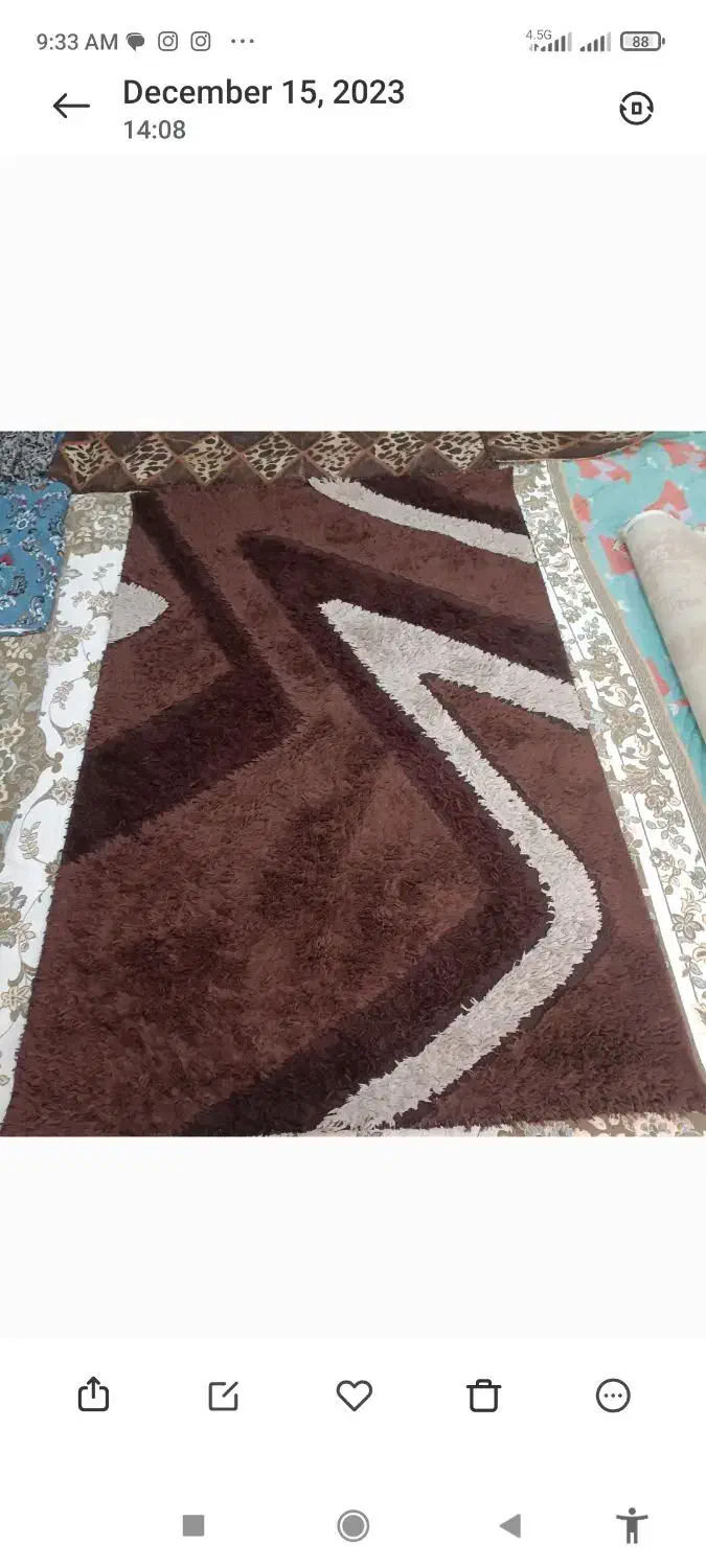 یک عدد گلیم فانتزی و دعدد کناره|گلیم، جاجیم، گبه|اصفهان, جاوان|دیوار