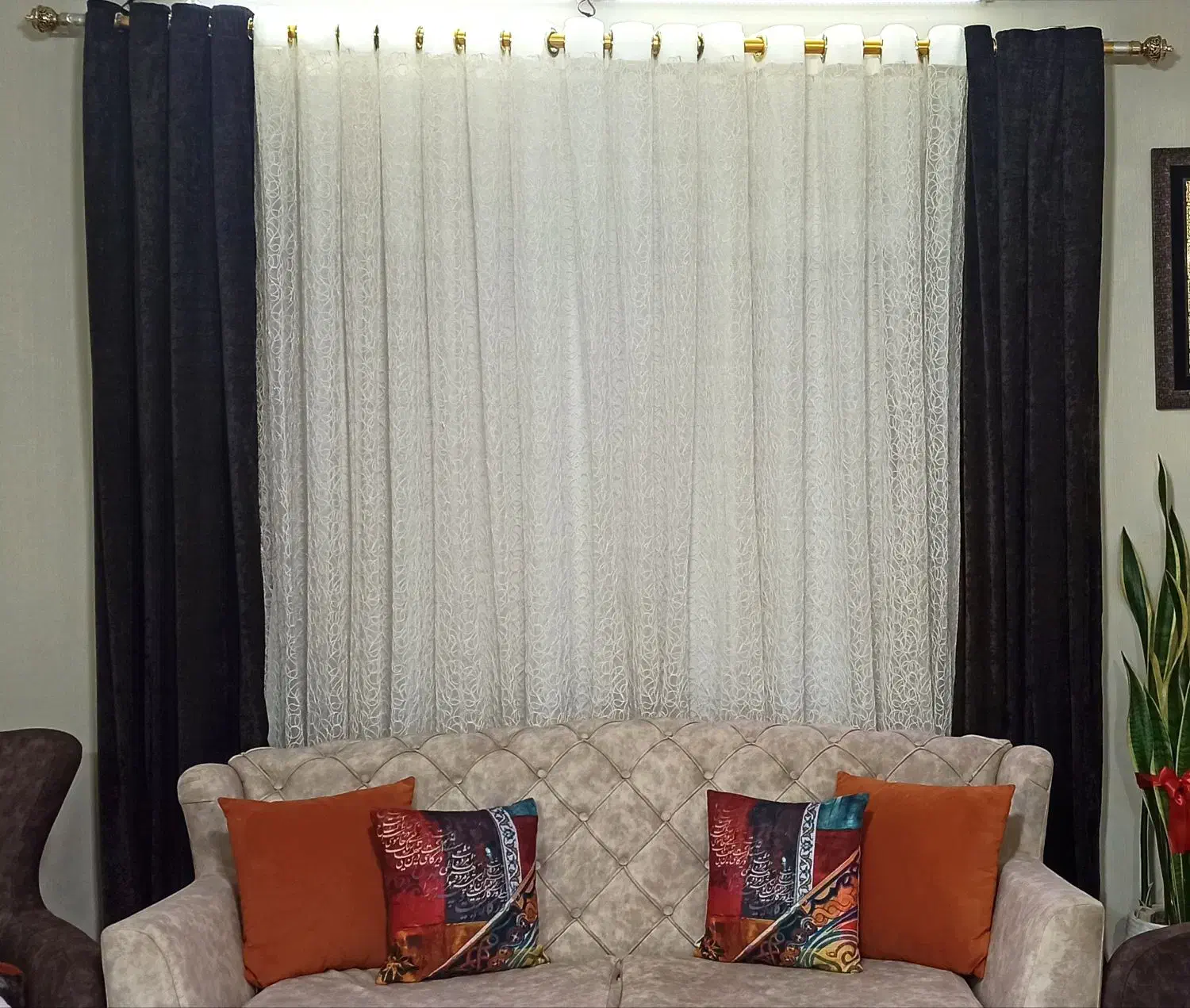 پرده پذیرایی|پرده، رانر، رومیزی|کیش, |دیوار