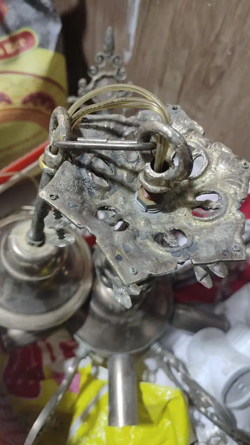 لوستر برنجی|لوستر و چراغ آویز|مشهد, گاز|دیوار